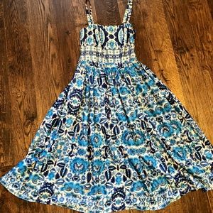 Taylor dress beautiful blue paisley floral print 2
